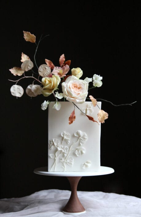 Autumn Flowers Wedding Cake Cove Cake Design