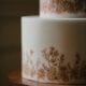 Painted wedding cake details Cove Cake Design