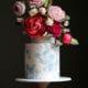 Vibrant sugar flower wedding cake Cove Cake Design