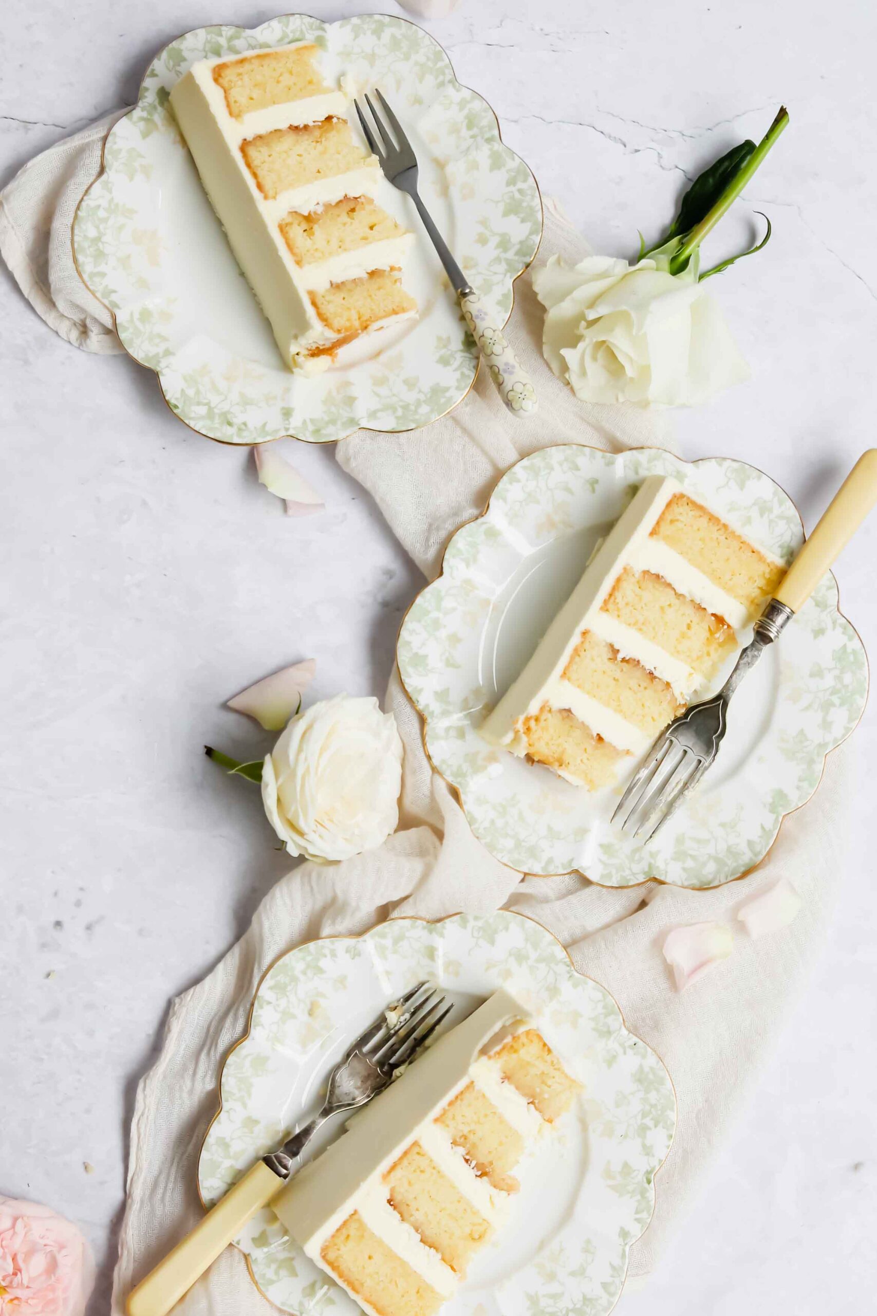 Champagne elderflower rhubarb cake