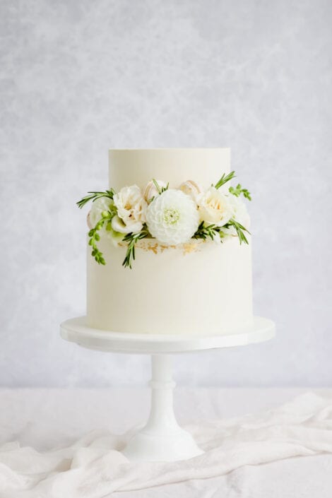 Ganache cake with edible flowers Cove Cake Design Ganache cake with edible flowers Cove Cake Design