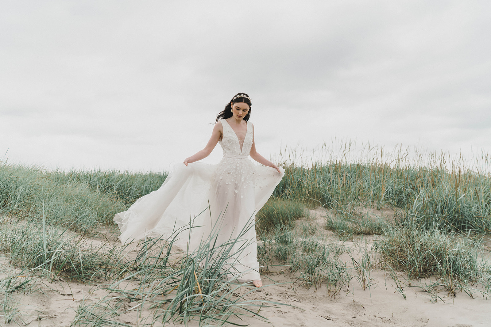 Beach bridal style