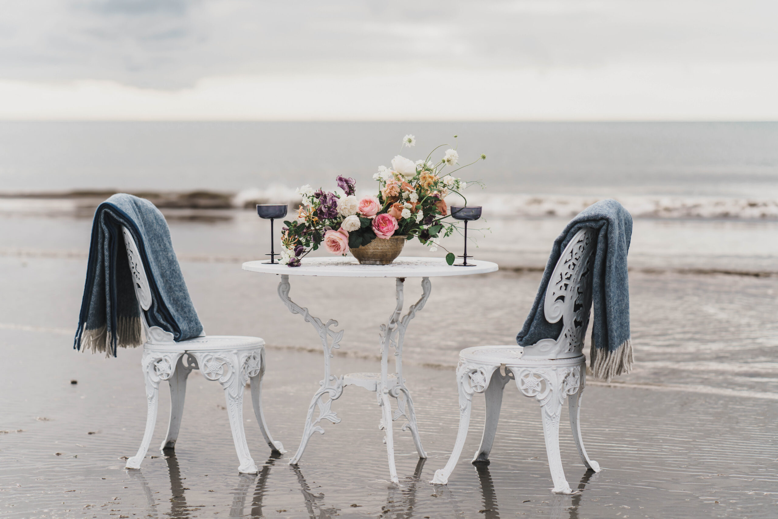 Beach wedding inspiration intimate tablescape