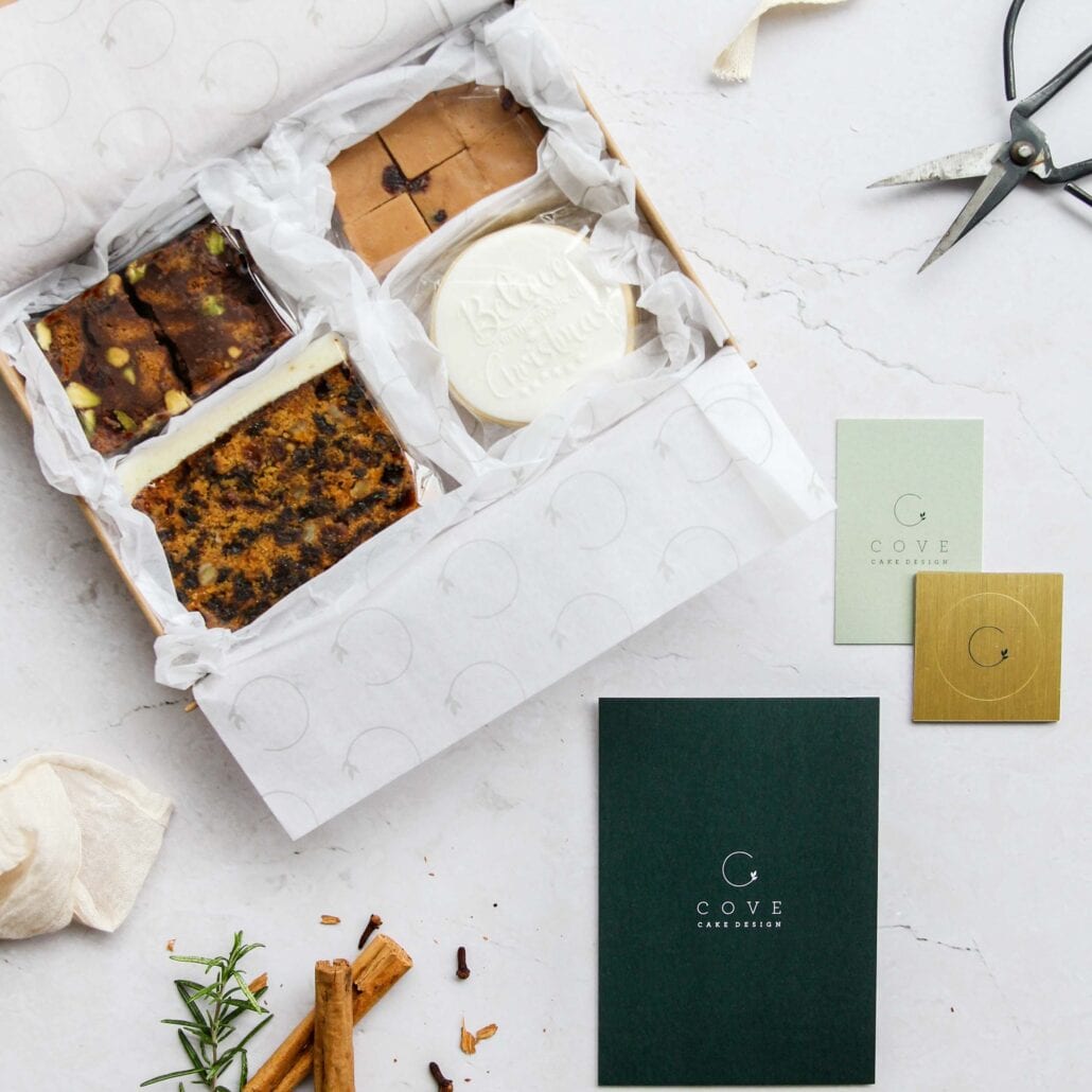 Christmas Cake Postal Gift Box Cove Cake Design Ireland