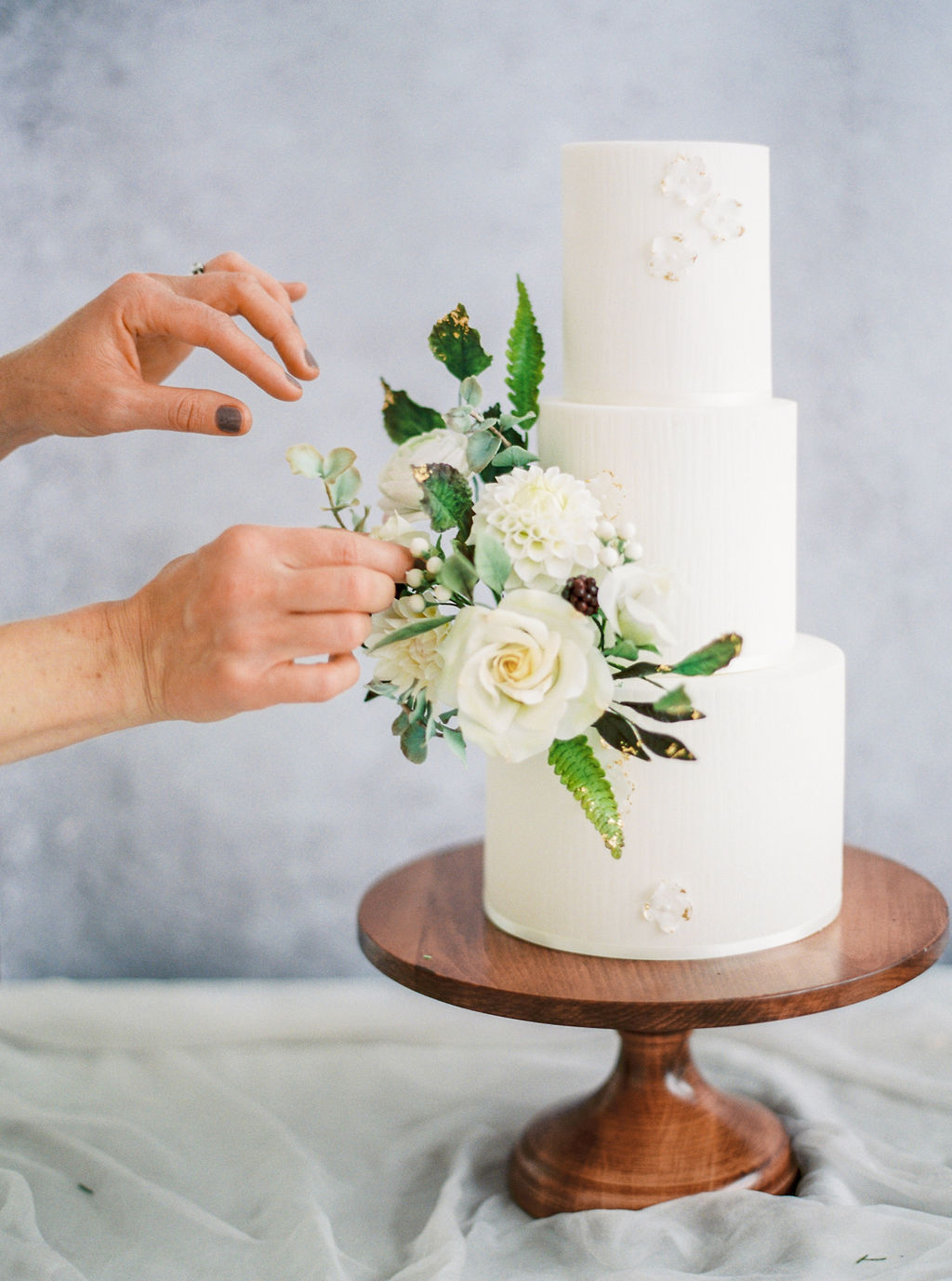 White Wedding Cake Flowers | Wedding Cake Topper | White Floral Cake Topper  | Rustic Cake Topper | White Cake Toppers - TheBridesBouquet.com