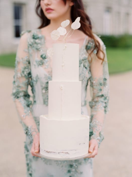 Delicate Ganache Wedding Cake