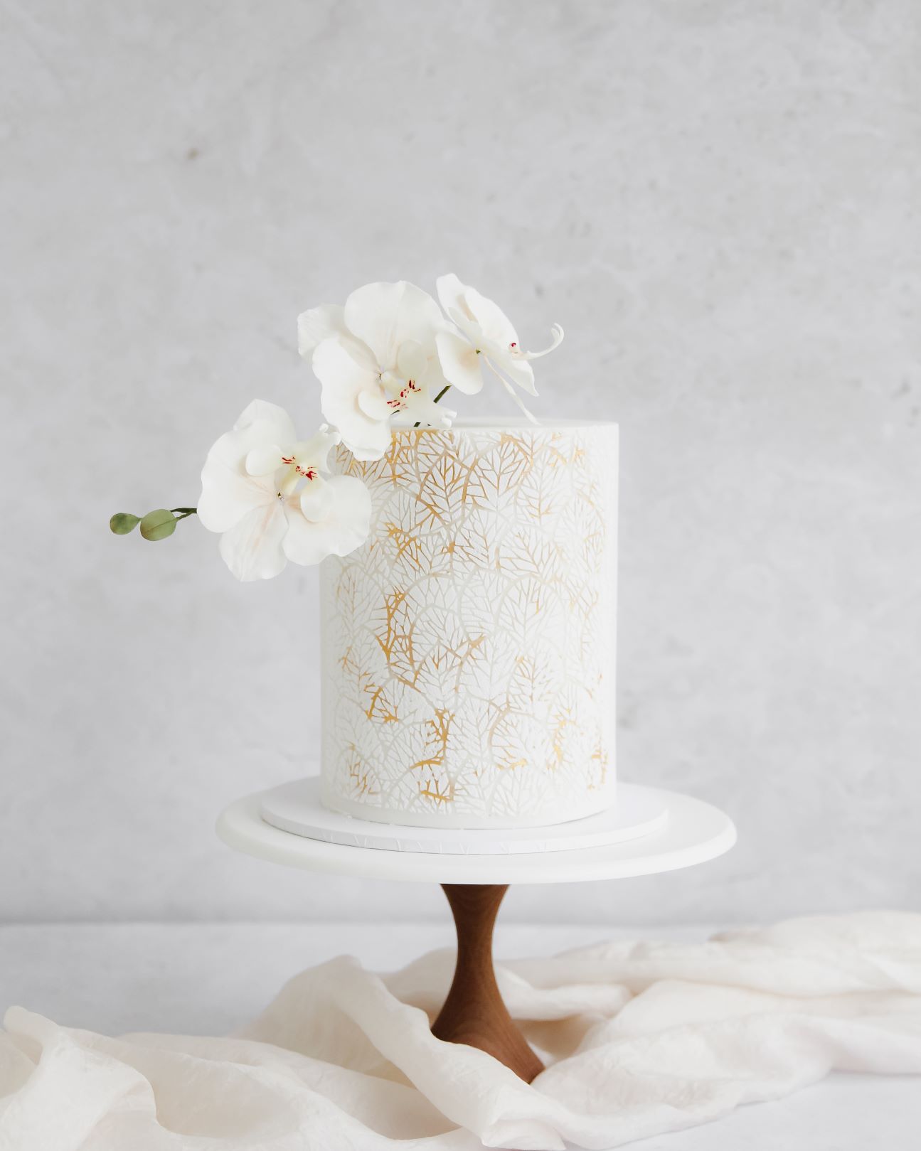 Orchids Wedding Cake