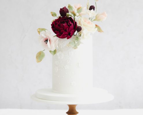 Fondant Lace Wedding Cake