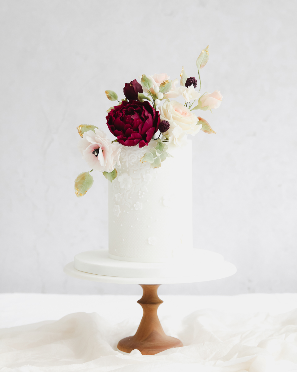 Fondant Lace Wedding Cake