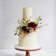 Autumn floral wedding cake