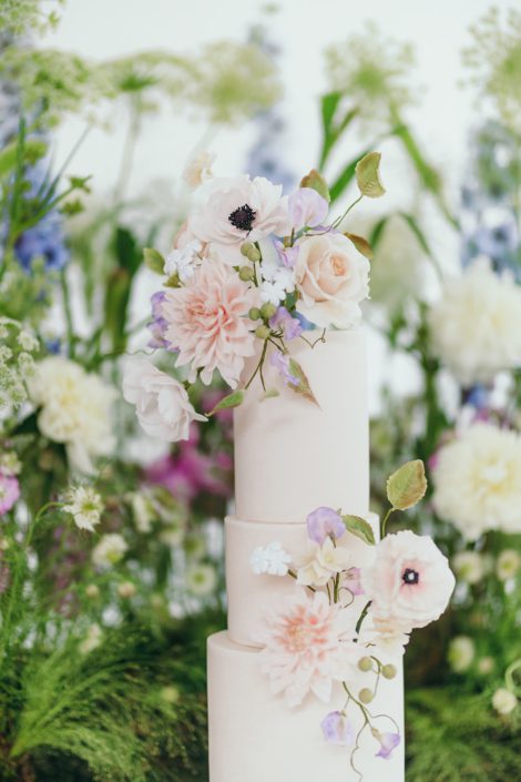 Summer Flower Wedding Cake