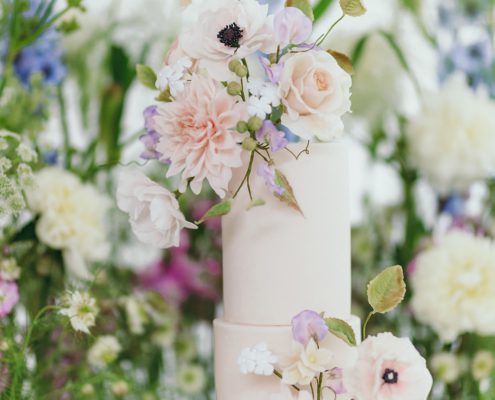 Summer Flower Wedding Cake