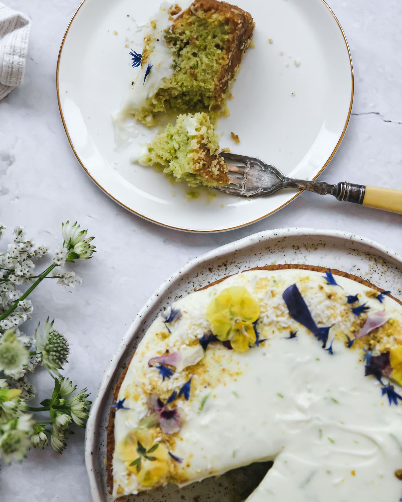 Pea Lime Coconut Cake