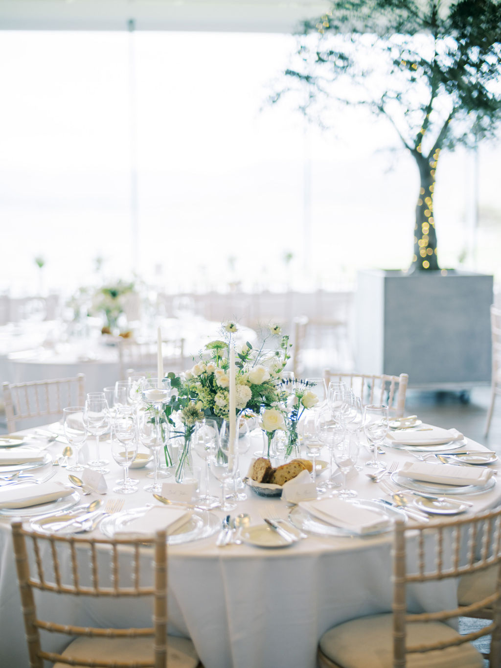 Modern wedding reception